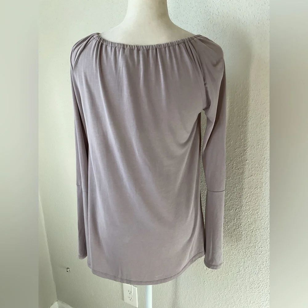 Crosby Grey Purple Bell Sleeve Long Sleeve Top Size XS